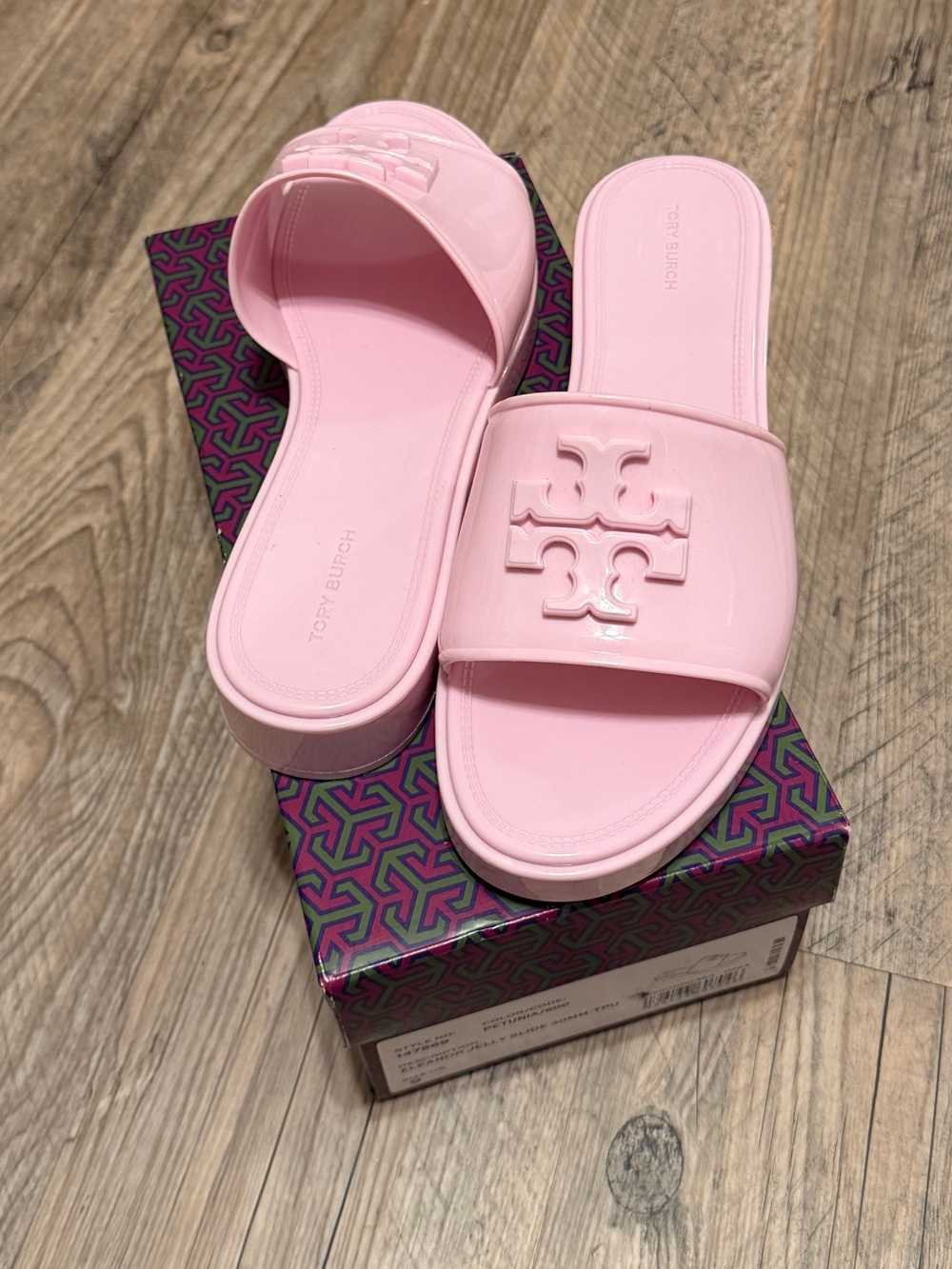 Tory Burch Pastel Pink rubber Sandals